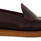 Elegant Bordeaux Leather Loafers