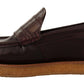 Elegant Bordeaux Leather Loafers