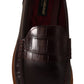 Elegant Bordeaux Leather Loafers