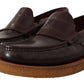 Elegant Bordeaux Leather Loafers