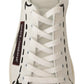 Italian Casual Leather Sneakers in White & Bordeaux