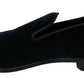 Elegant Blue Velvet Loafers