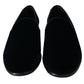 Elegant Blue Velvet Loafers