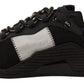 Elegant Black Textile NS1 Sneakers with Logo Accent