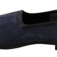 Chic Blue Leather Loafers for the Modern Gentleman