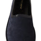Chic Blue Leather Loafers for the Modern Gentleman
