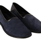 Chic Blue Leather Loafers for the Modern Gentleman
