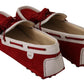 Elegant Striped Leather & Suede Loafers