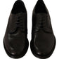 Elegant Black Leather Men's Formal Derby Shoes