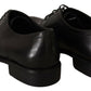 Elegant Black Leather Men's Formal Derby Shoes