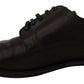 Elegant Black Leather Men's Formal Derby Shoes
