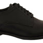 Elegant Black Leather Derby Shoes