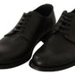 Elegant Black Leather Derby Shoes