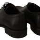 Elegant Black Leather Derby Shoes