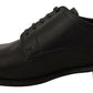 Elegant Black Leather Derby Shoes