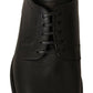 Elegant Black Leather Derby Shoes