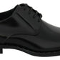 Elegant Black Leather Formal Derby Shoes