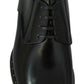 Elegant Black Leather Formal Derby Shoes