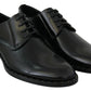 Elegant Black Leather Formal Derby Shoes