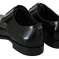 Elegant Black Leather Formal Derby Shoes