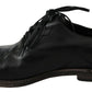 Elegant Black Leather Derby Dress Shoes