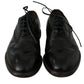 Elegant Black Leather Derby Dress Shoes