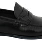Elegant Black Leather Loafers for Men