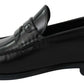 Elegant Black Leather Loafers for Men