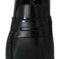 Elegant Black Leather Loafers for Men