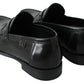 Elegant Black Leather Loafers for Men