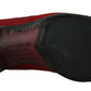 Elegant Red Silk-Blend Loafers