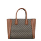 Kali Medium Brown Signature PVC Satchel Purse Handbag Ipad Case