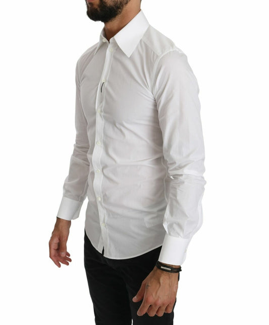 Elegant Slim Fit White Casual Shirt
