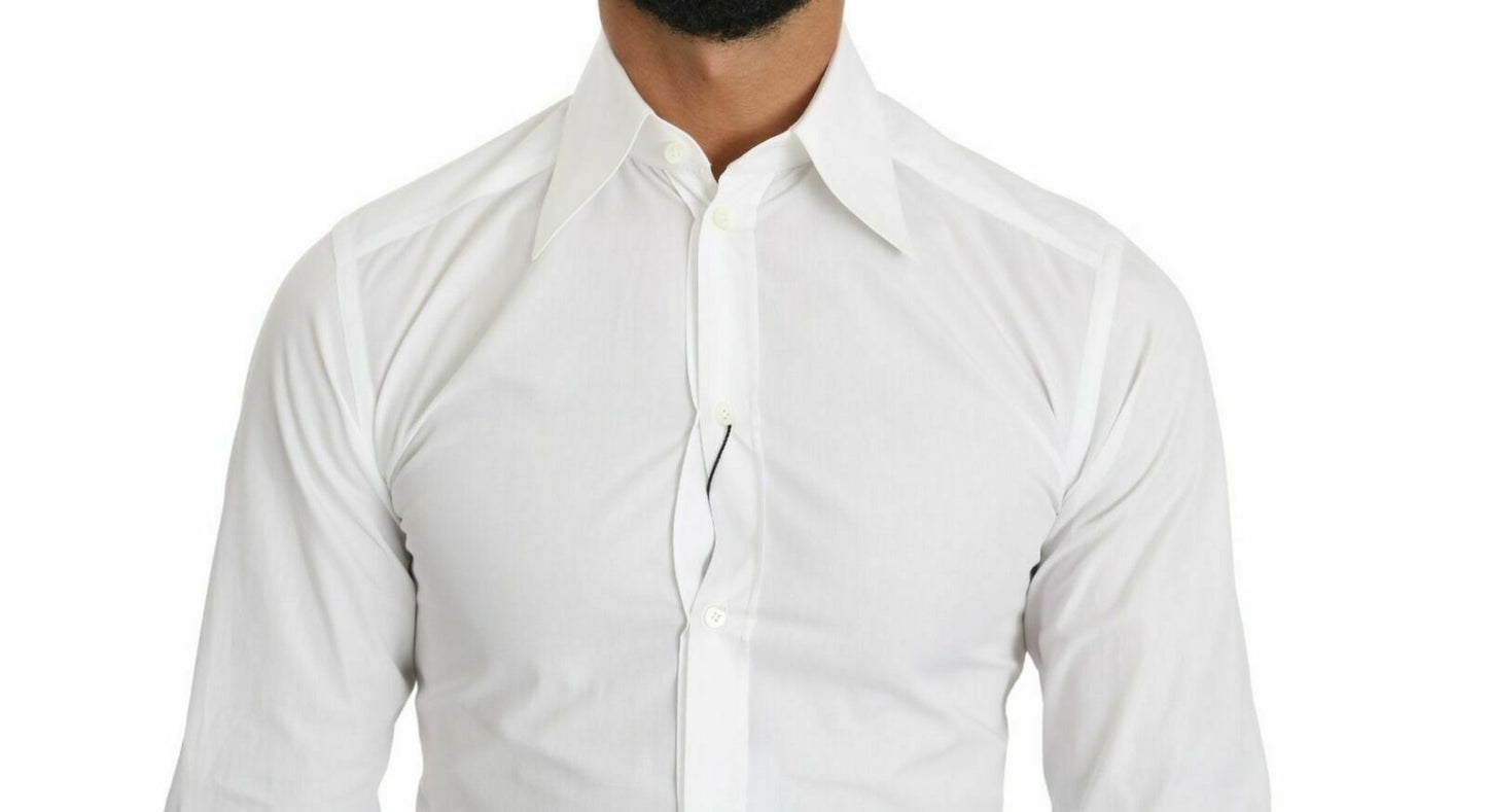 Elegant Slim Fit White Casual Shirt