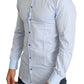 Elegant Light Blue Slim Fit Dress Shirt