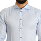 Elegant Light Blue Slim Fit Dress Shirt