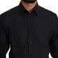 Elegant Black Slim Fit Dress Shirt