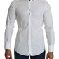 Elegant Slim Fit White Cotton Shirt