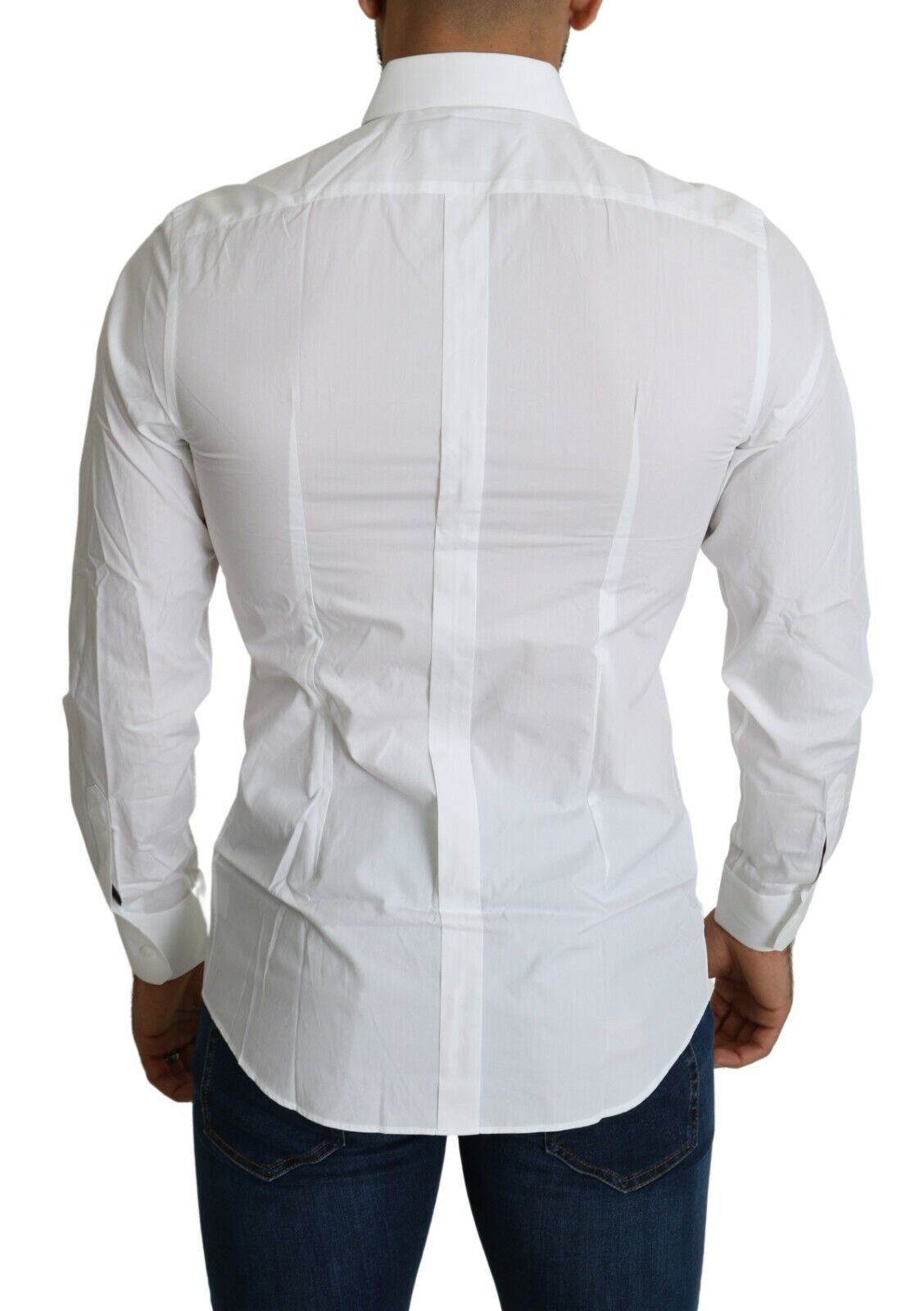 Elegant Slim Fit White Cotton Shirt