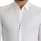 Elegant Slim Fit White Cotton Shirt