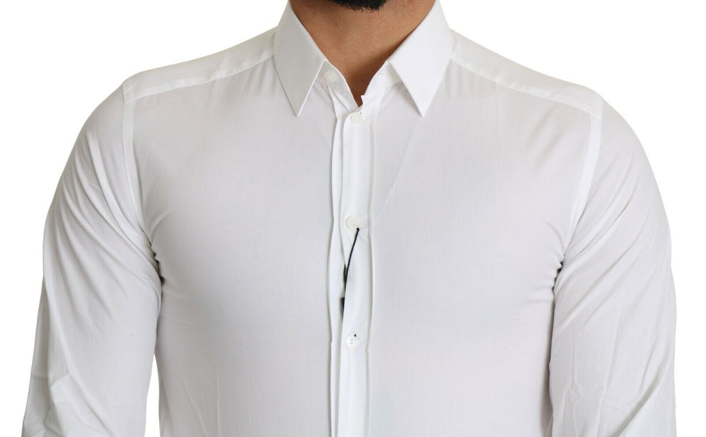 Elegant Slim Fit White Cotton Shirt