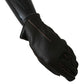 Elegant Deerskin Leather Gloves in Dark Brown