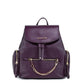 Jet Set Medium Bordeaux Pebbled Leather Chain Backpack Bookbag Bag