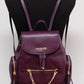 Jet Set Medium Bordeaux Pebbled Leather Chain Backpack Bookbag Bag