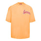 Vibrant Orange Graphic Crewneck Tee