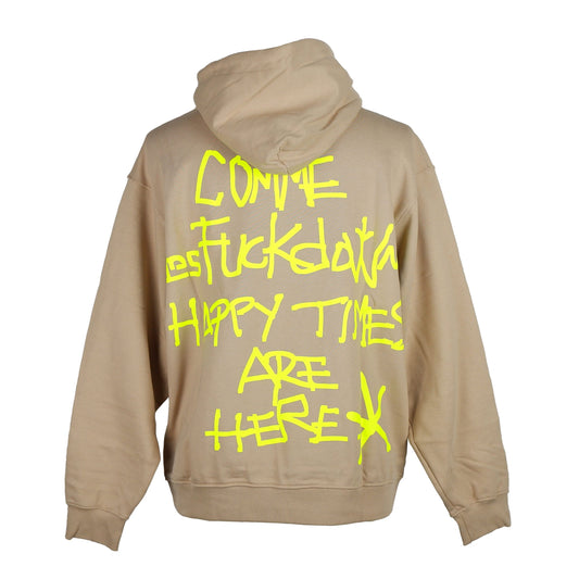 Beige Cotton Men Sweater