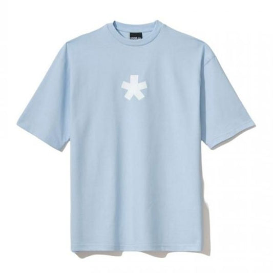 Light Blue Cotton Men T-Shirt