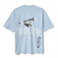 Light Blue Cotton Men T-Shirt