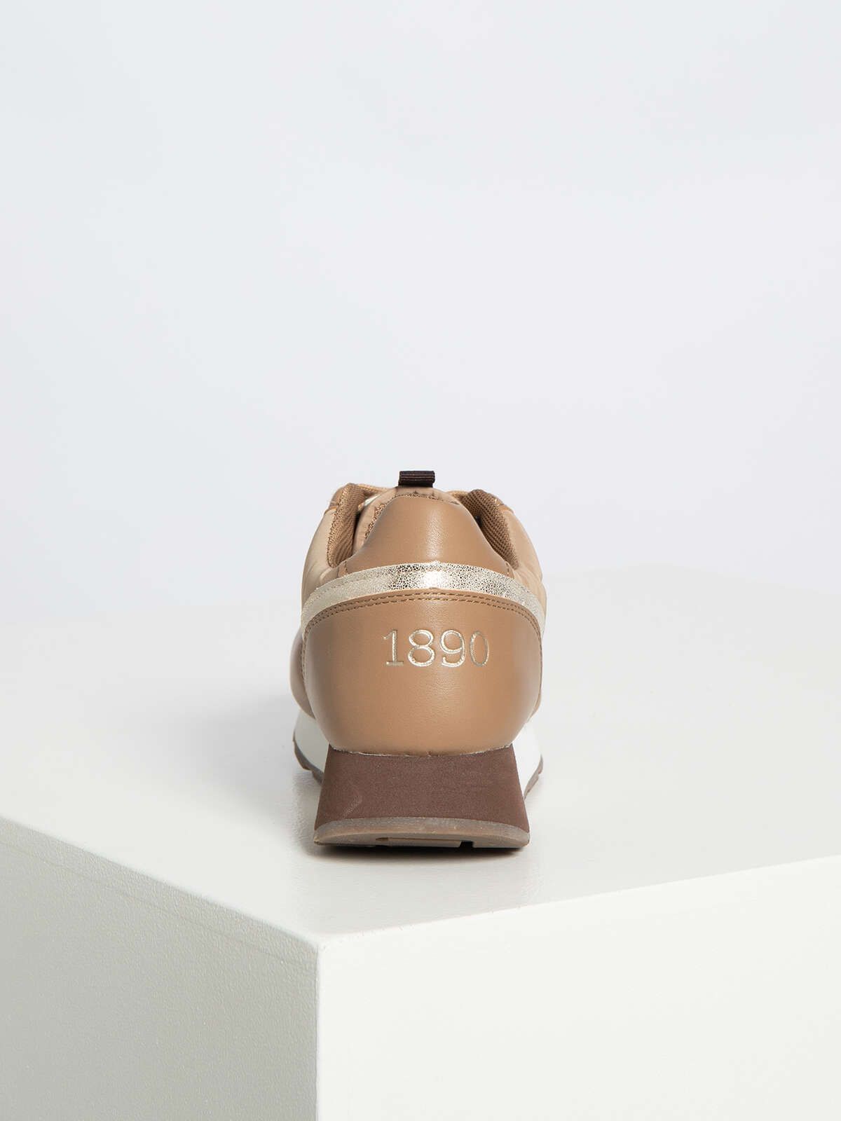 Beige Fabric Women Sneaker