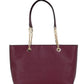 Jet Set Medium Mulberry Leather Front Zip Chain Tote Bag Handbag